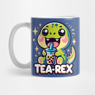 Funny Bubble Tea Rex Pun Mug